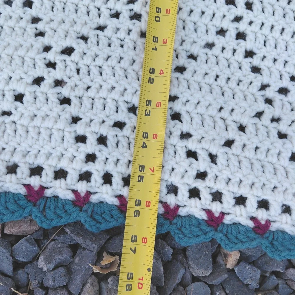 Handmade crochet throw